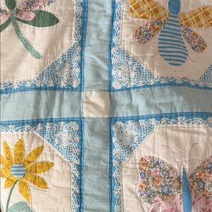 Lg quilt #3 - Bugs/Springtime - As Is With Flaws